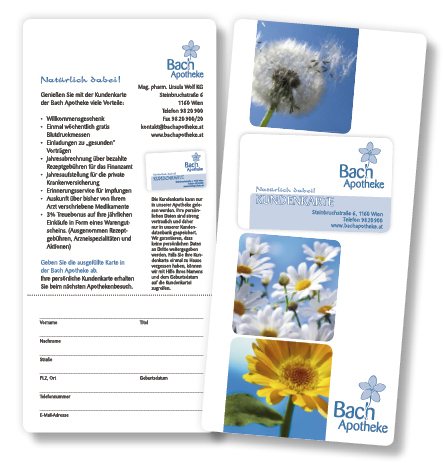 Flyer Folder Apotheke Kundenkarte