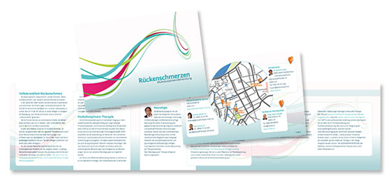 Flyer zum Thema Rückenschmerzen, Grafik design 2012, by alexandra della toffola | grafiker/in in Wien