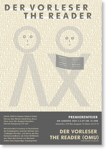 Plakat Der Vorleser, by alexandra della toffola | grafiker/in in Wien